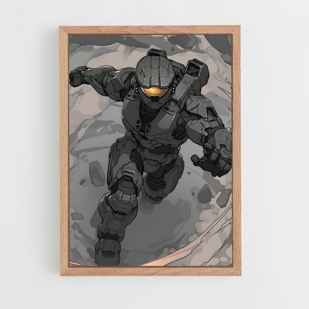 Poster Circulaire Master Chief – affiche Halo (vue 4)